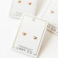 Screwback Stud Earrings - Nora Heart Pink
