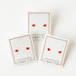 Screwback Stud Earrings - Nora Heart Red