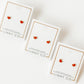 Screwback Stud Earrings - Nora Heart Red