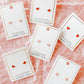Screwback Stud Earrings - Nora Heart Red