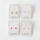 Screwback Stud Earrings - Nora Heart Red