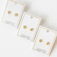 Screwback Stud Earrings - Madison Gold Clear