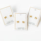 Screwback Stud Earrings - Sadie Bow Gold