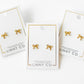 Screwback Stud Earrings - Sadie Bow Gold