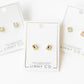 Screwback Stud Earrings - Madison Gold Clear