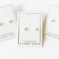 Screwback Stud Earrings - Payton Pearl White 5mm