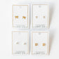 Screwback Stud Earrings - Clara Cross Gold