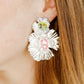 Zara Statement Earrings - Pink Silver