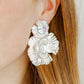 Zara Iridescent Statement Earrings - Silver