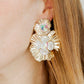 Zara Iridescent Statement Earrings - Gold