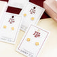 Screwback Stud Earrings - Texas A&M Logo Gold