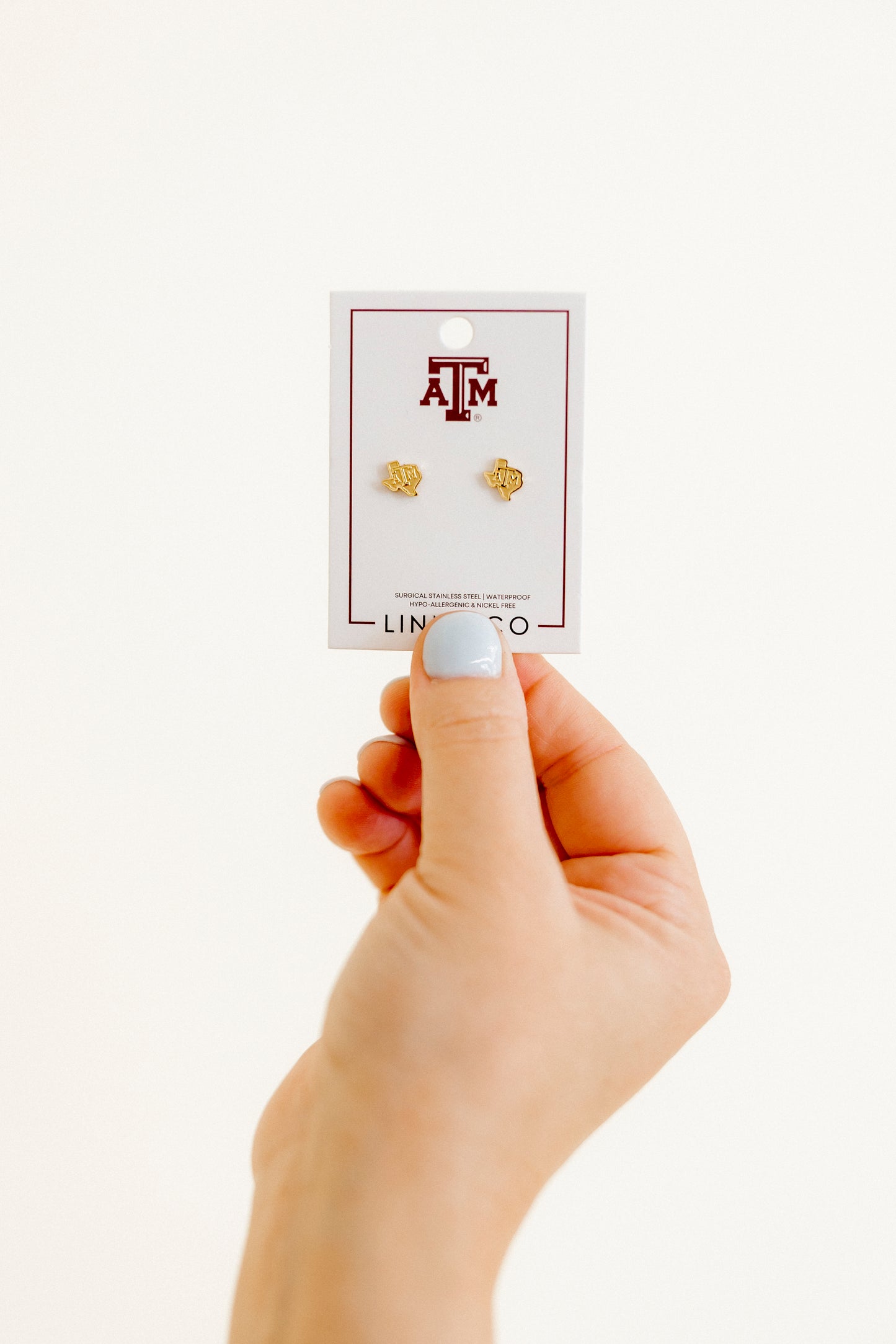 Screwback Stud Earrings - Texas A&M State Logo Gold