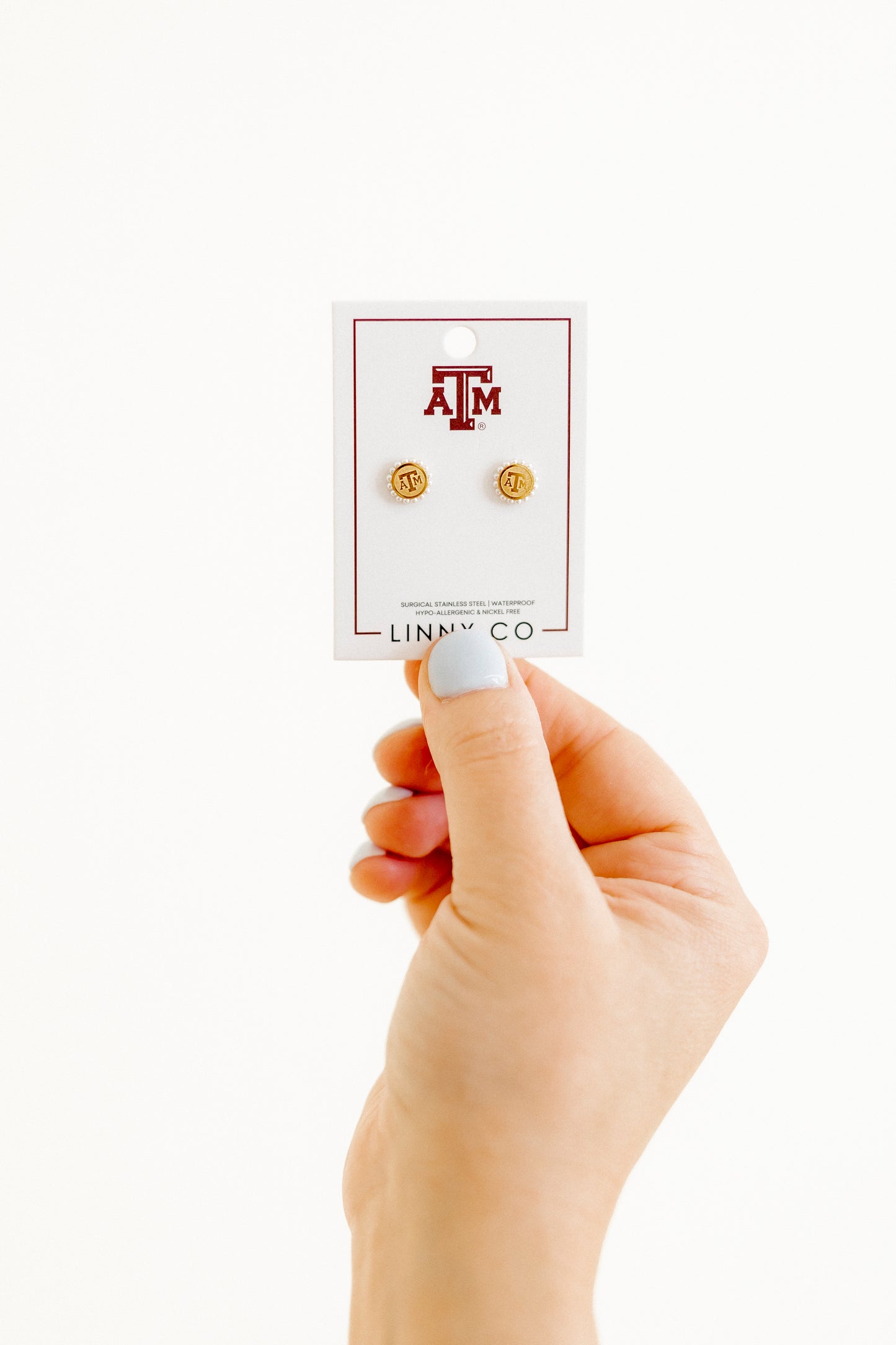 Screwback Stud Earrings - Texas A&M Alice Logo Gold