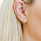 Screwback Stud Earrings - Clara Cross Gold Sparkle