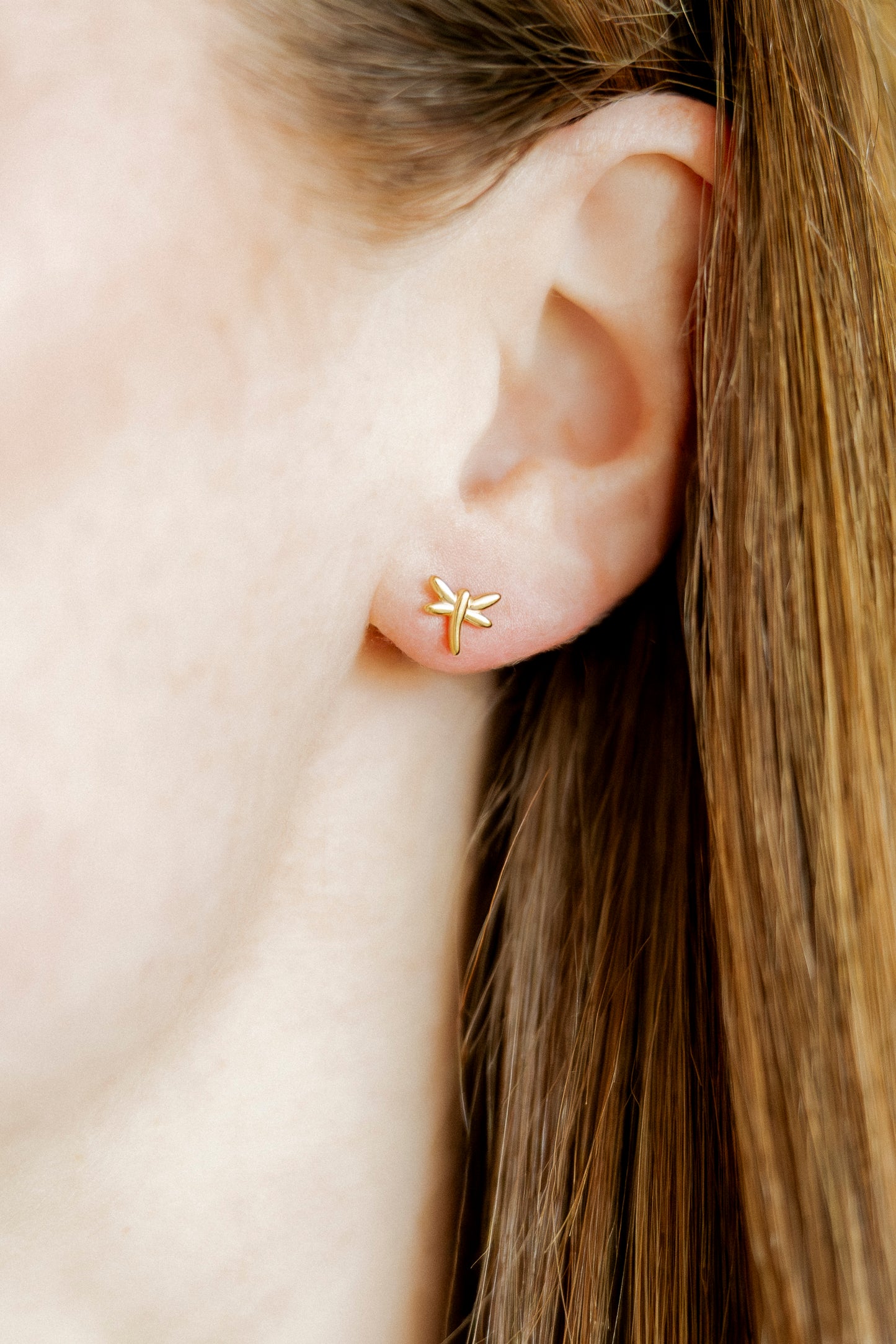 Screwback Stud Earrings - Dragonfly