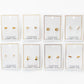 Screwback Stud Earrings - Addison Clear Gold