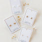 Screwback Stud Earrings - Clara Cross Gold