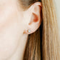 Screwback Stud Earrings - Paw Print Silver