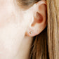 Screwback Stud Earrings - Cooper Clear Silver