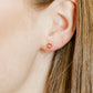 Screwback Stud Earrings - Alli Maroon