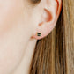 Screwback Stud Earrings - Black Cat