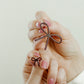 Lola Bow Earrings - Maroon