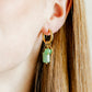 Huggie Charm Earrings - Evergreen