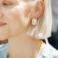 Eva Statement Earrings - Brown