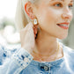 Eva Statement Earrings - Brown