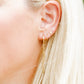 Screwback Stud Earrings - Micro Lightening Bolt