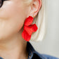 Eden Statement Earrings - Red