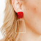 Kaelyn - Crimson Glitter - Earrings