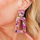 Kennedy - Pink Birthday Confetti - Earrings