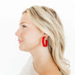 Ashley - Medium Hoop - True Red - Earrings