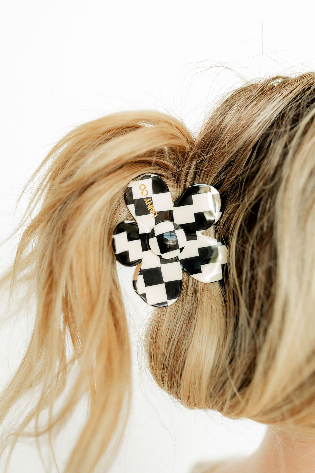 Hair Clip - Gigi - Black and White Checkered