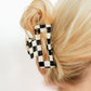 Hair Clip - Kimmy - Black and White Checkered