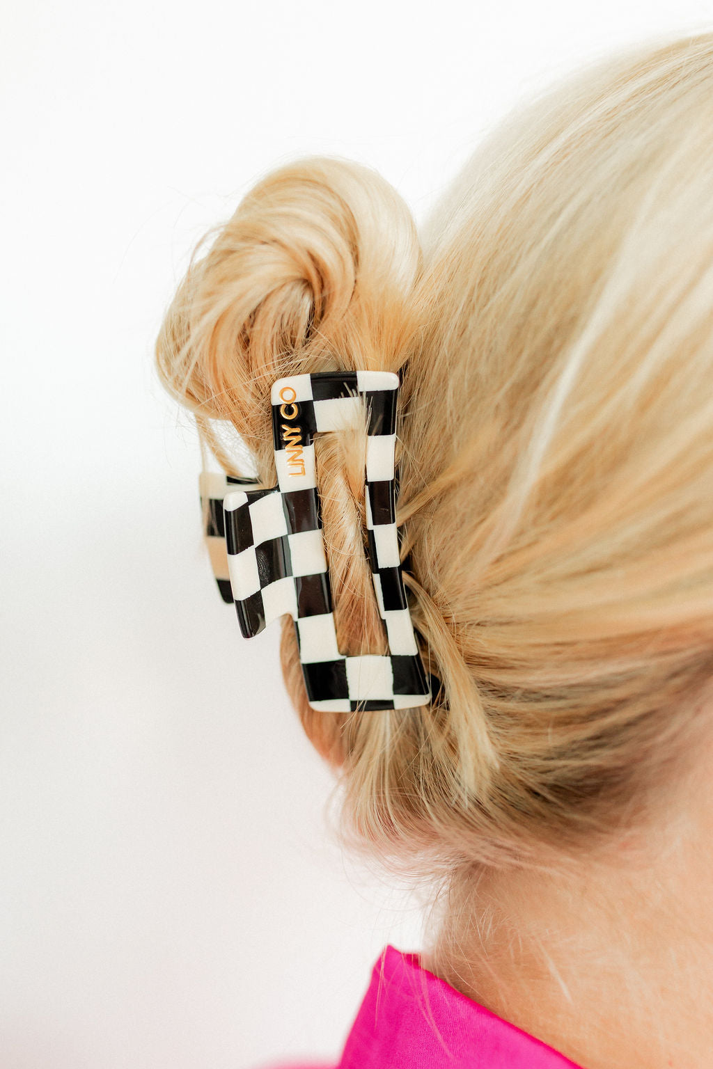 Hair Clip - Kimmy - Black and White Checkered