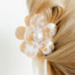 Hair Clip - Gigi - Pearl Center - Camel