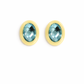 Olivia Statement Earrings Oval - Amalfi Blue