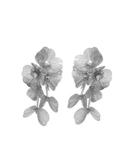 Audrey Statement Earring - Silver