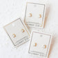 Screwback Stud Earrings - Ghost