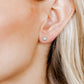 Screwback Stud Earrings - Paw Print Silver