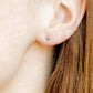 Screwback Stud Earrings - Cooper Clear Silver