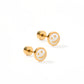 Screwback Stud Earrings for Kids - Happy Face