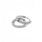 Huggie Earrings - Scarlett Hoop Silver 12mm CZ