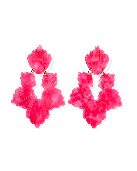 Michelle Statement Earrings - Pink Party Punch