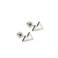 Screwback Stud Earrings - Mountain - Silver