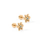 Screwback Stud Earrings - Snowflake Gold