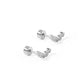 Screwback Stud Earrings - Abigail Sparkle Silver