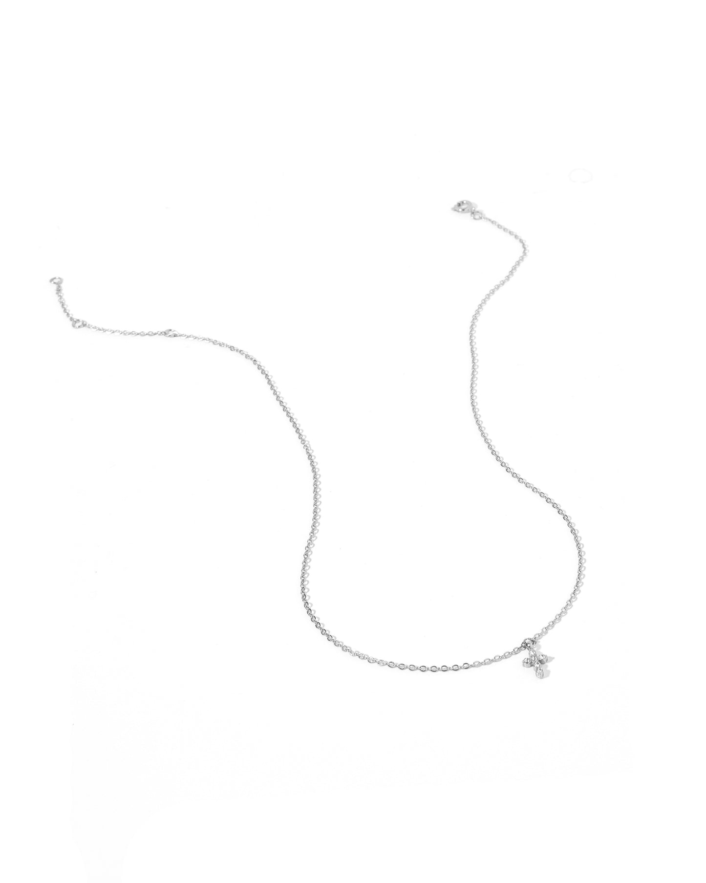 Necklace - Carly Cross Silver